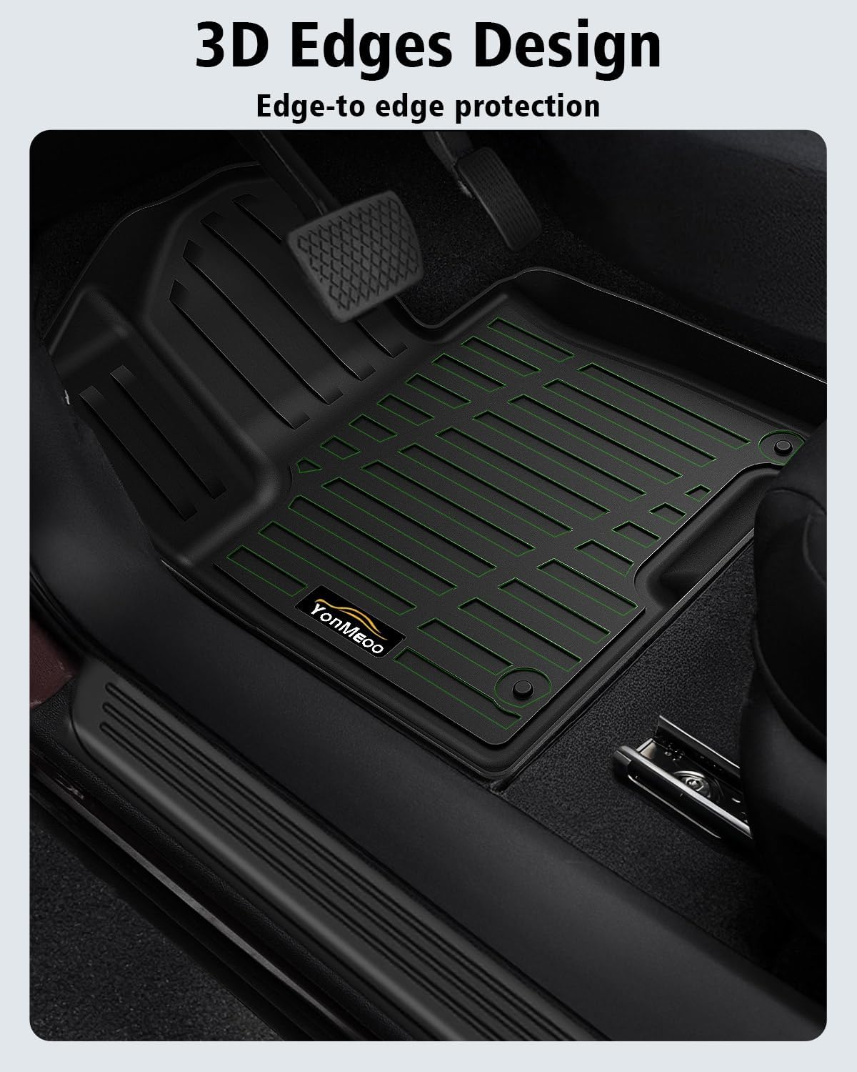 Floor Mats Custom for Hyundai Tucson 2022-2025 2026 Fuel (Not for Hybrid) Trunk Mat with Backrest Mat All Weather TPE Full Set Liners Cargo Protector & Door Sill Guards for Tucson Accessories, Black