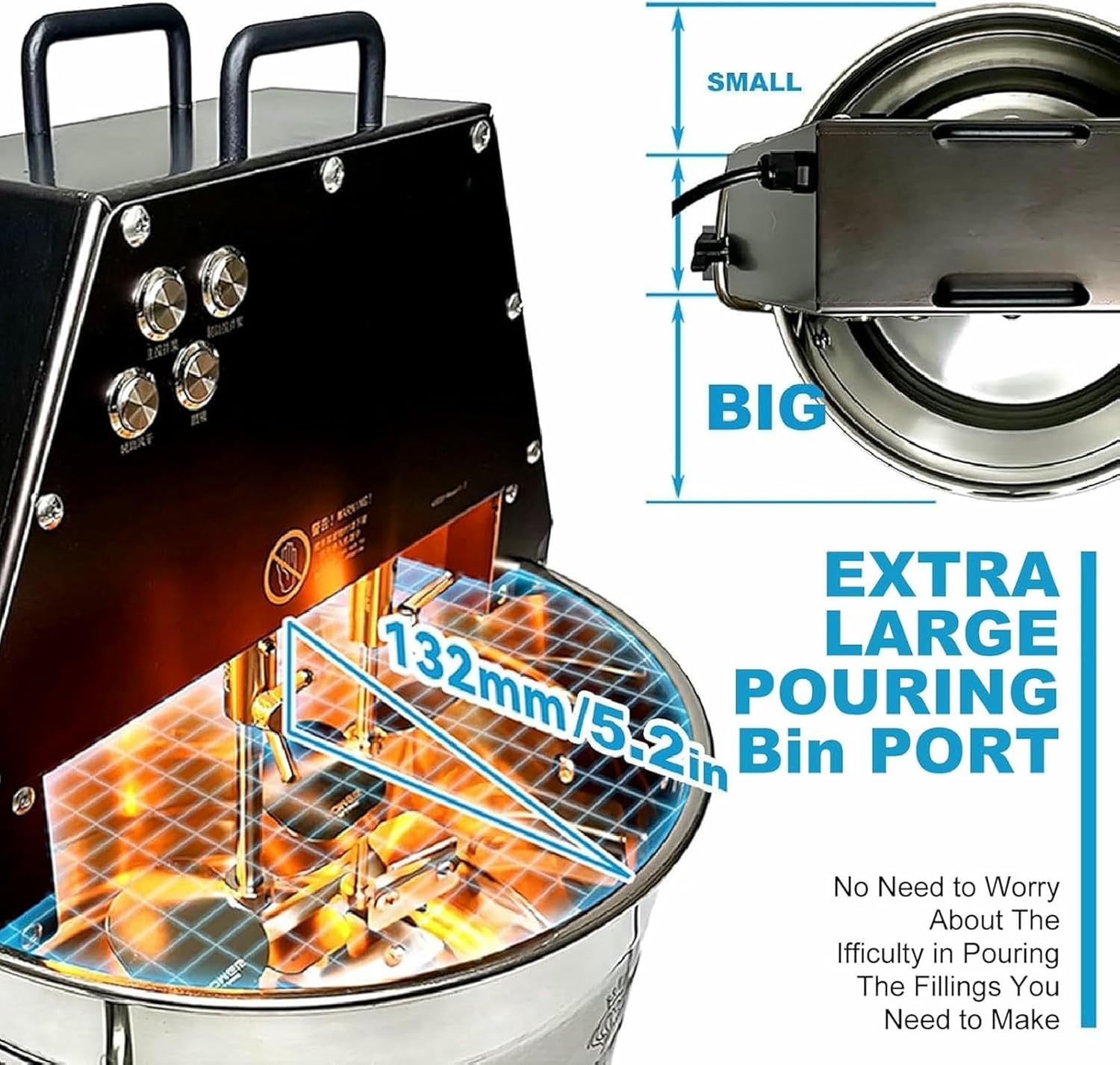 10L/2.64gal Auto Pot Stirrer Cooking Food Mixer Pot, Tomato Milling Machine, Electric Double Stirring Paddle Stirrer, for Mixing Jam&Sauce