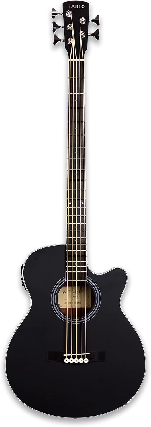 TARIO 5 String Electric Acoustic Bass spruce top Mahogany back & sides (Fretted)