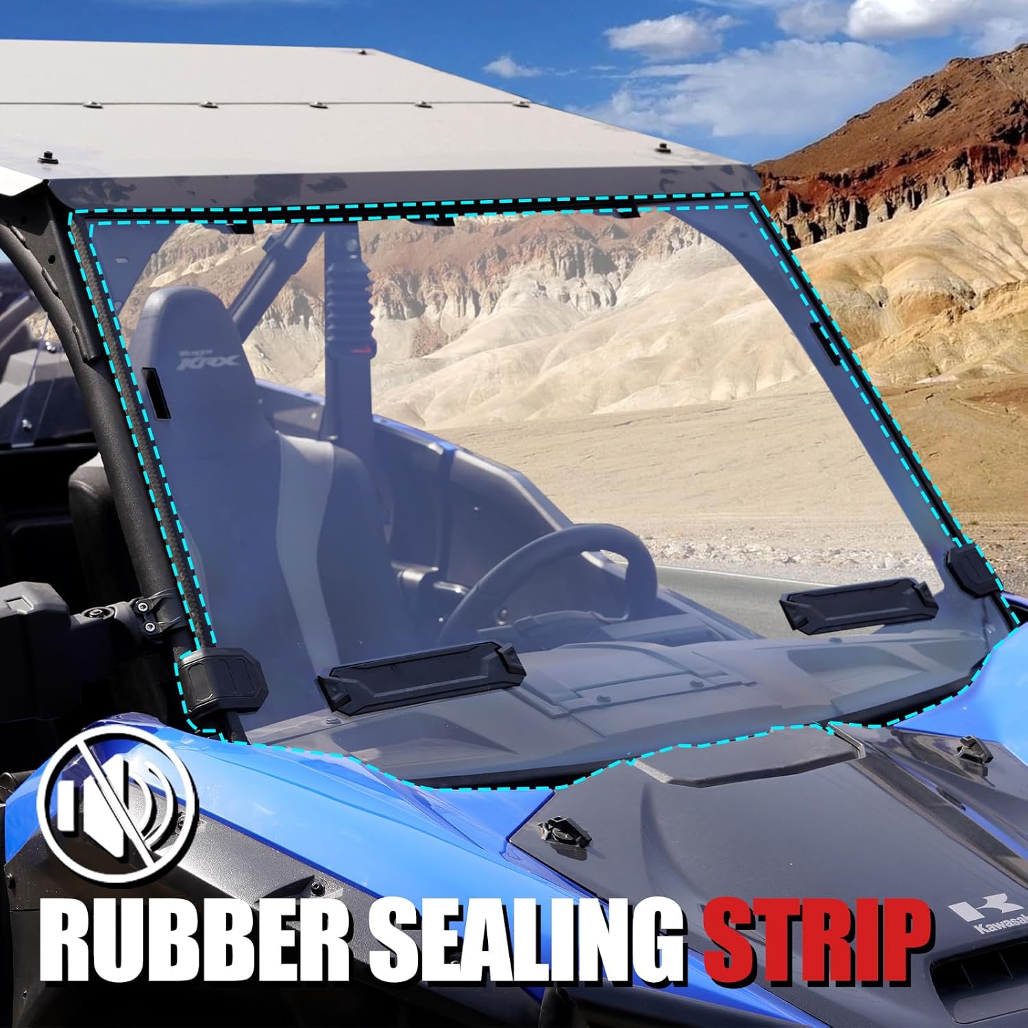 A & UTV PRO Front Full Windshield for 2020-2025 Kawasaki Teryx KRX 1000/ KRX 4 1000, Clear Vented Full Windshield, Hard Coated Window for 2024 2025 Kawasaki Teryx/ KRX 1000 Accessories