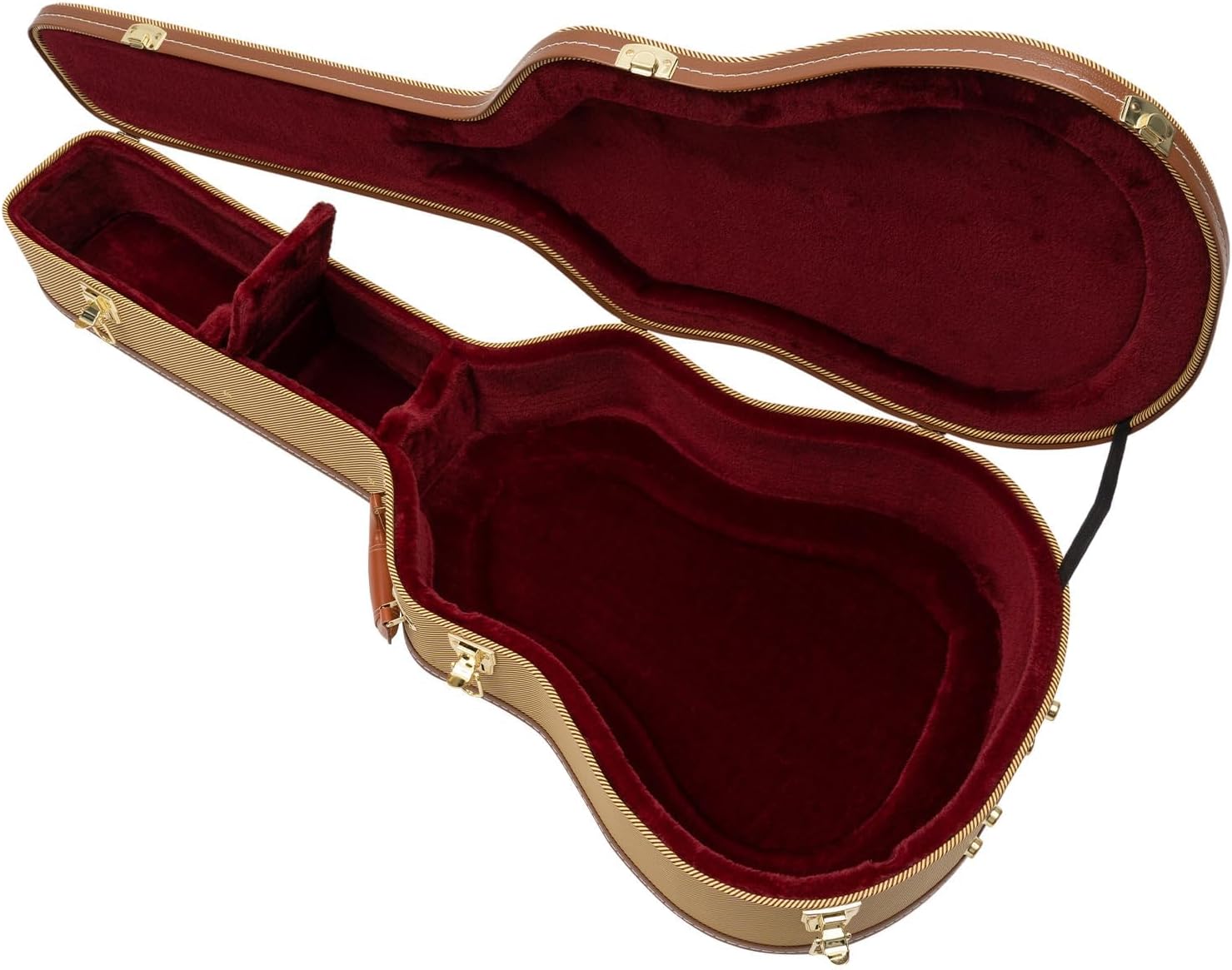 Wooden Guitar Case, Electric Guitar Hard Case,Wood Case for Les Paul Electric Guitars,Electric Guitar Wooden Hard Shell Lockable,Sponge Lining, Iron Latches, Suitable for 41