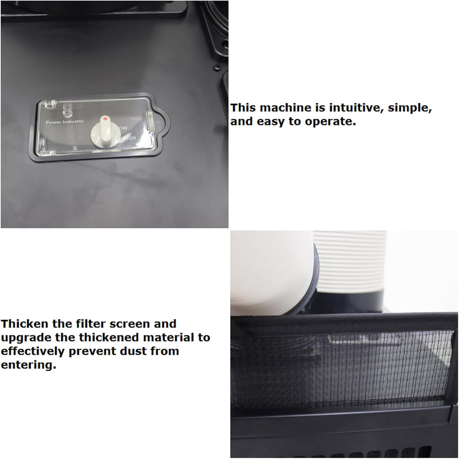 110V Industrial Air Conditioner for Hospitals Research Institutes Disaster Scene Ambulances Automobile Repair Centers Black Double Tube 1100W