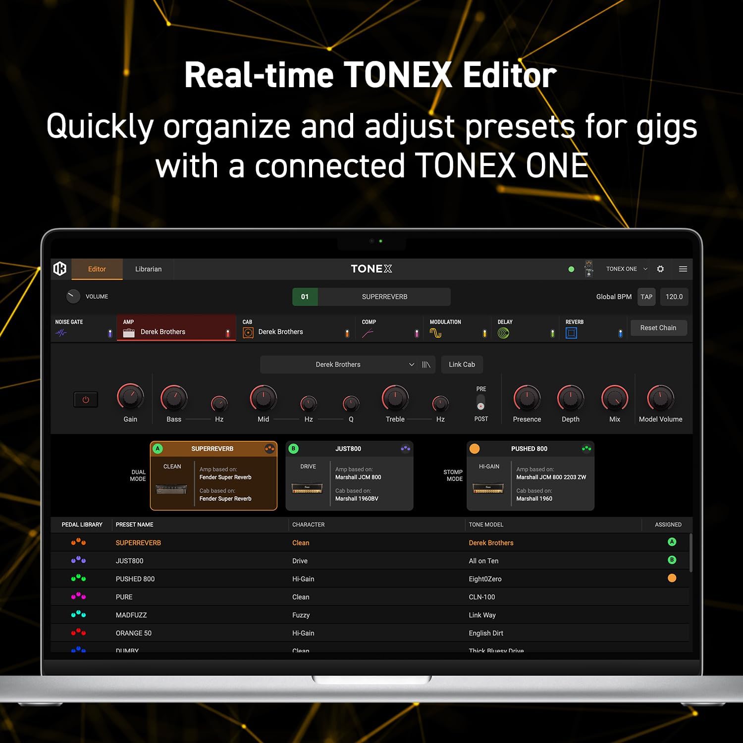IK Multimedia TONEX One AI multiFX micro-pedal: Tone Model any electric guitar amp, guitar pedal, distortion pedal, overdrive pedal or other guitar effects