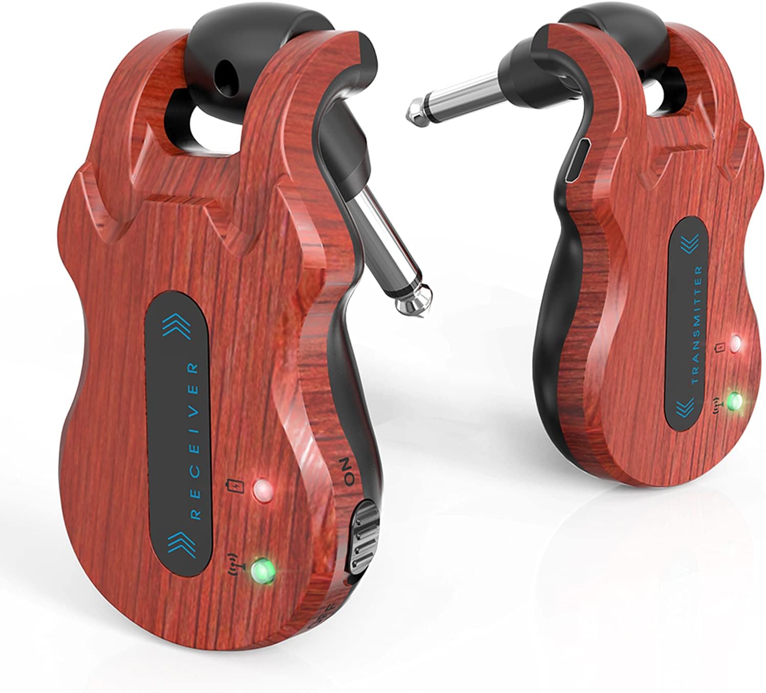 5.8GHz Wireless Guitar System Rechargeable Audio Transmitter Receiver 4 Channels Audio System for Electric Guitar Bass