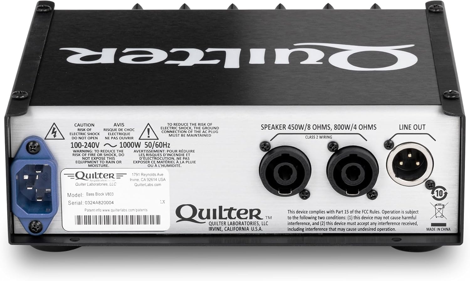 Quilter Labs Bass Block V803 800-Watt Bass Head