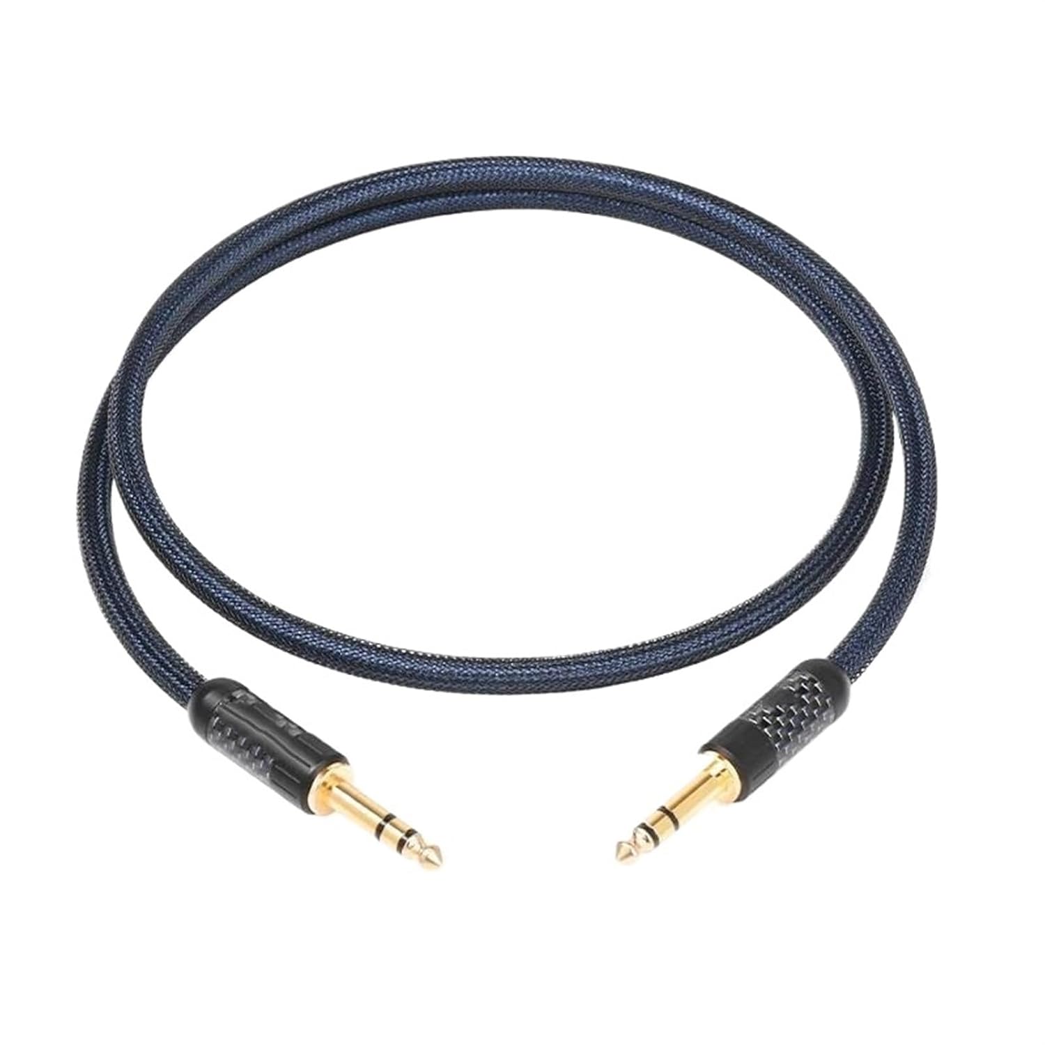 Pro Audio Cable Silver 6.35mm 6.5mm Cable with Gold Plated 6.5 TS and 6.5 TRS Plug Electric Guitar Amplifier Aux Cable(TRS,3.5 m)