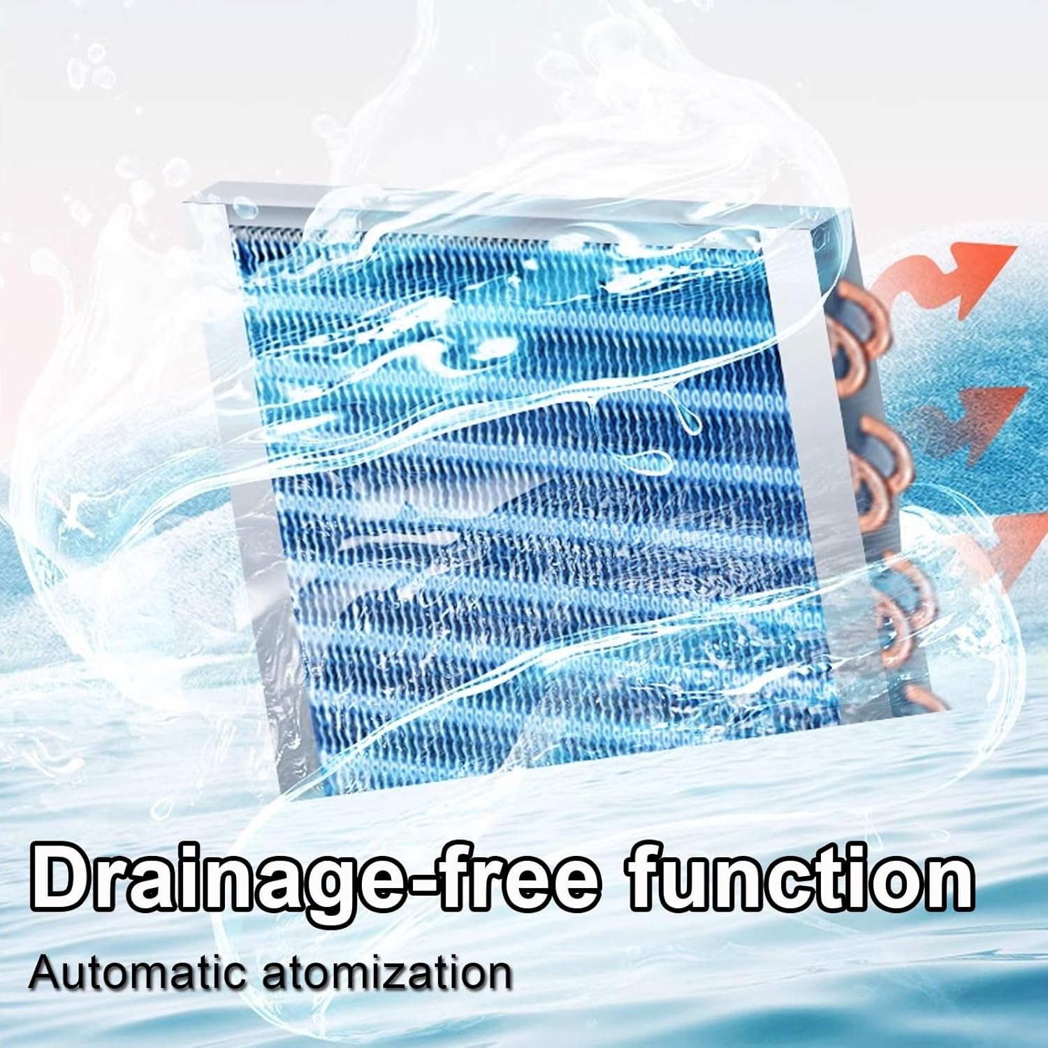 Small Room Air Conditioner Portable Air Conditioners Drain-Free Function with Remote Control and Touch Panel No Installation Required Suitable for Office Camping(Beige)