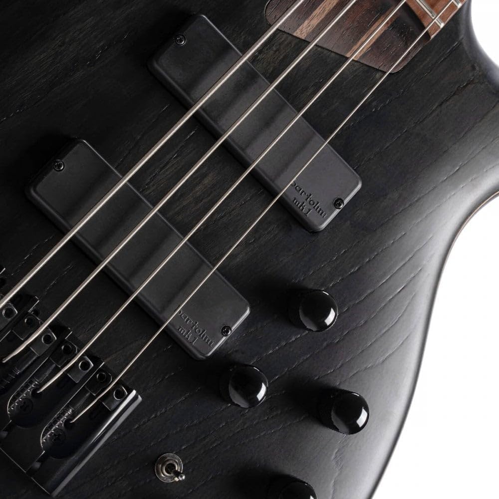 Cort Artisan Series B4 Element Bass Guitar, Open Pore Transparent Black