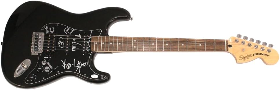 Die Antwoord Full Band Complete x2 Signed Autograph Full Size Double Humbucker Style Electric Guitar A with James Spence Authentication JSA COA - Signed by Ninja & Yolandi Visser - Enter the Ninja - SOS Tension Donker Mag Mount Ninji and da Nice Time