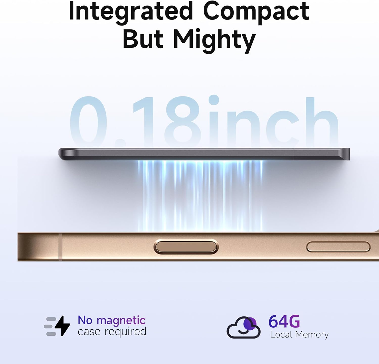 AI Voice Recorder, 64GB Audio Note Recorder – 73H Battery, USB-C Fast Charge, Magnetic Clip, 118-Language Transcription, AI Noise Cancellation, App Control, for Lectures, Meetings, Calls- Gray