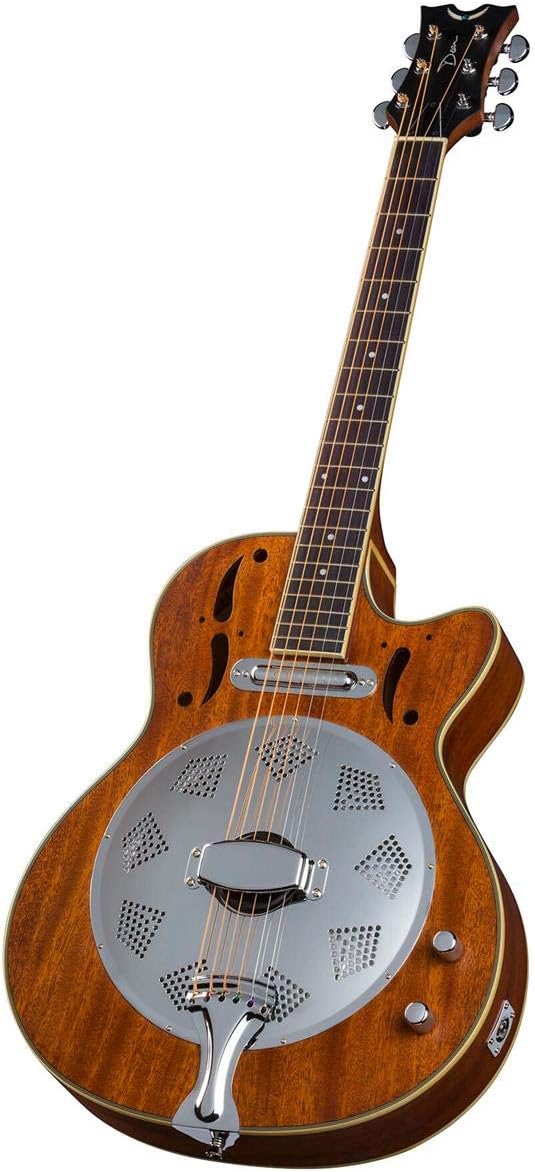 Dean Resonator Cutaway/Electric Natural Mahogany Guitar