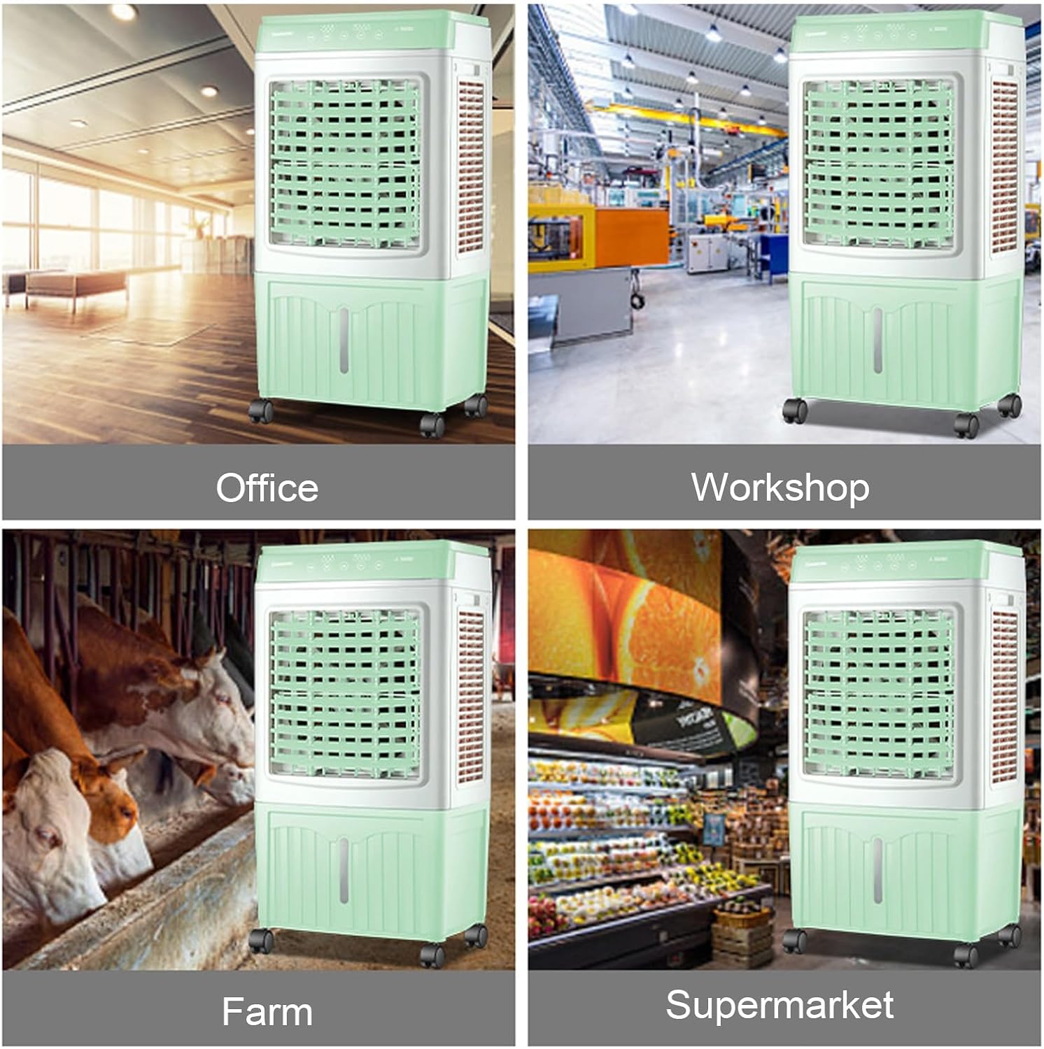 Swamp Cooler Air Conditioner, 3-IN-1 Evaporative Air Cooler with 11.8 Gal Water Tank, 3 Modes, 3 Speeds, Remote, 12H Timer, for Bedroom Home Office