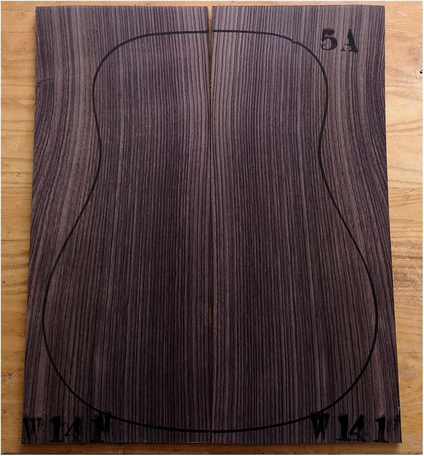 India Rose Wood Back Panel Wool Guitar Production Material Accessories DIY Guitar Kit (Color : 1)