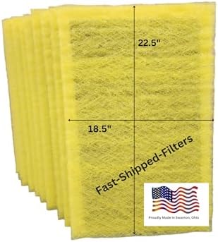 Fast-Shipped-Filters 10 Pack 20x25 Replacement Filter Pads Designed to Fit with MicroPower Guard One Hour Air Cleaner 20x25 Refill Yellow