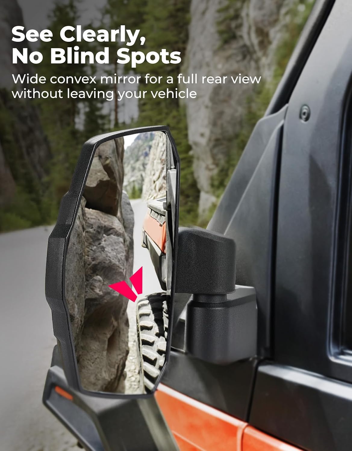 KEMIMOTO Upgraded Side Mirrors, Large Size Door-Mounted Compatible with Polaris Ranger 1000 570 Northstar XP SP 2018-2025 2026, Commercial Pro XD with Original Full Doors, OEM #2889241, Accessories
