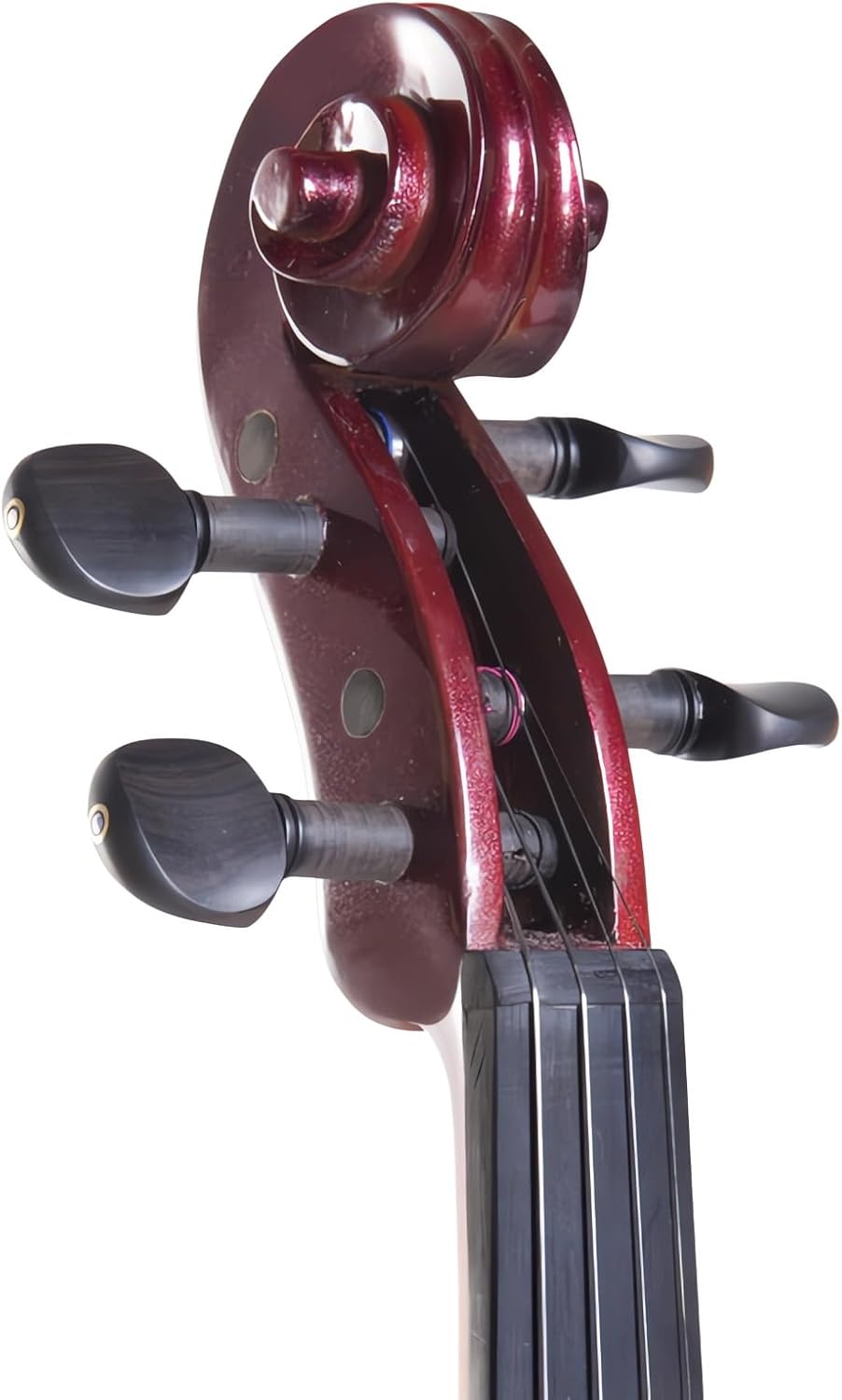 Cecilio 4/4 Full Size Electric/Silent Violin, Mahogany Metallic Varnish, Hand-Carved Maple Body, Full Set with Case, Headphones, Electric Violin Kit for Beginners & Professionals