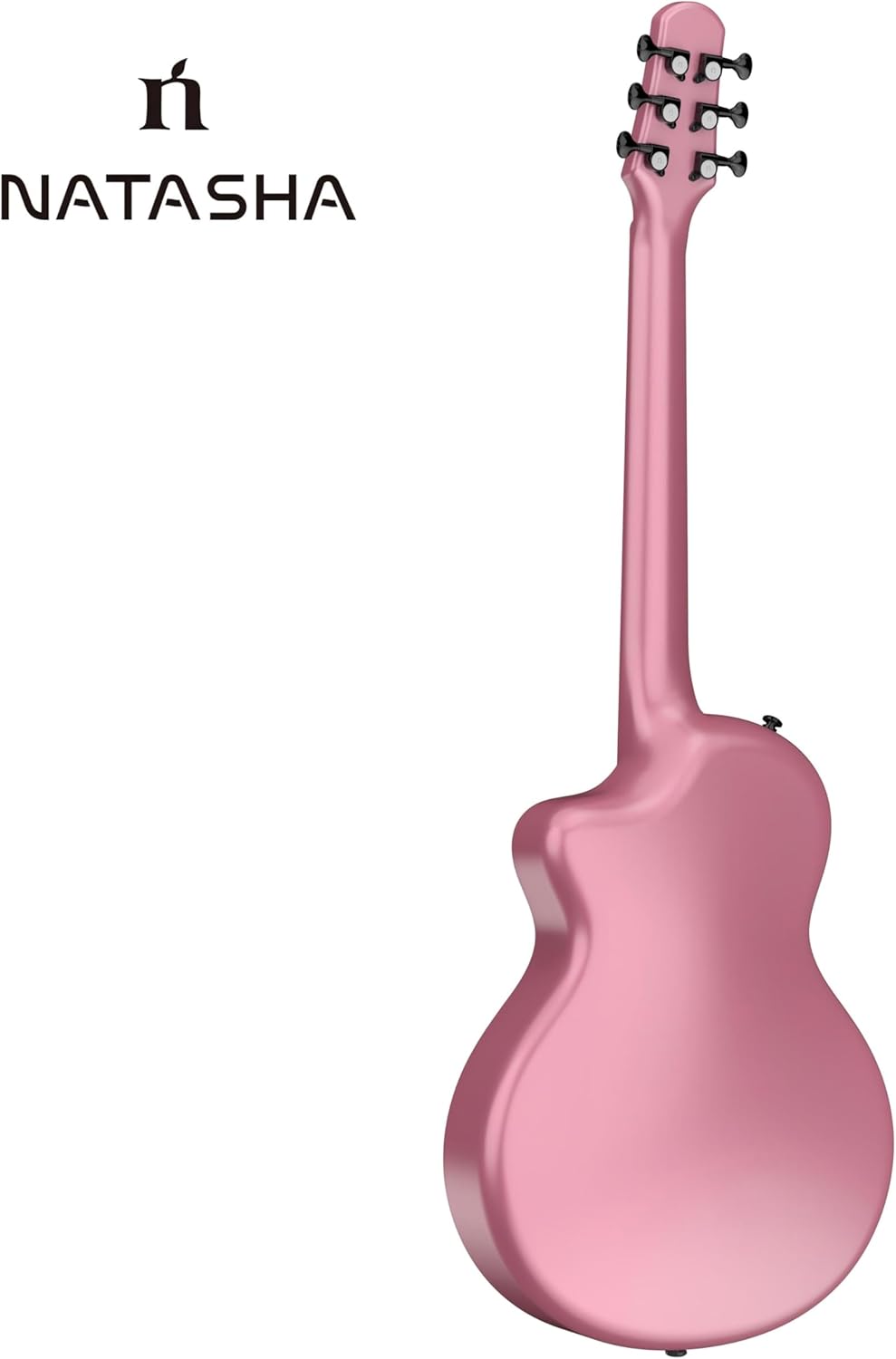 Natasha Asteroid Carbon Fiber 38-inch Folk Guitar（Cherry Blossom Pink）,Acoustic Guitars/Travel Guitars,Integrated Casting With Carbon Fiber Composite Material, light and portable