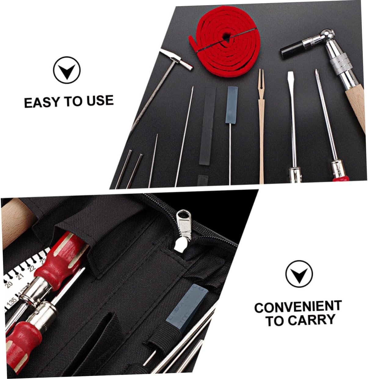 1set Professional Piano Tuning Tool Kit Mutes Tuning Lever and Hammer Essential Piano Accessories for Musicians and Tuners