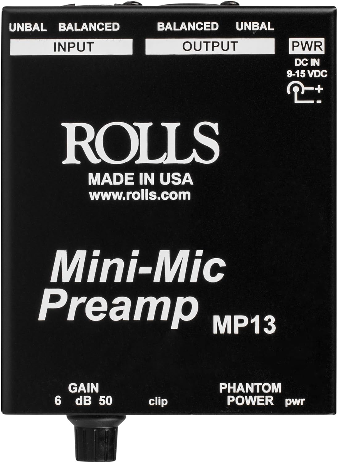 rolls MP13 Mini Single Ch. Mic Preamp