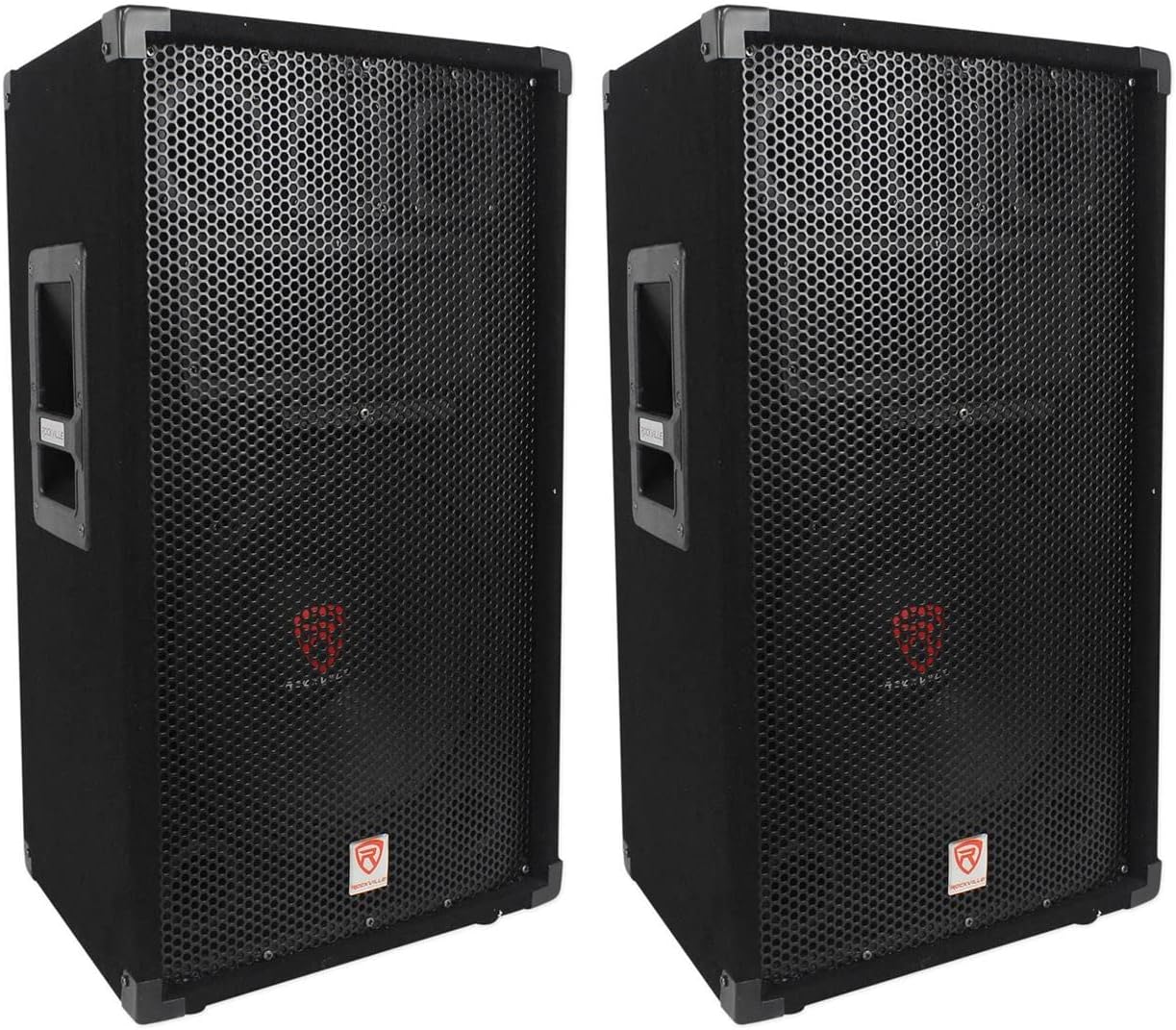 Rockville RSG12 12-Inch 1000 Watt Peak / 500 Watt RMS 8-Ohm 3-Way Passive PA Speaker, High-Power Audio, Durable Build, Wide Dispersion, for DJs and Live Events, 2-Piece
