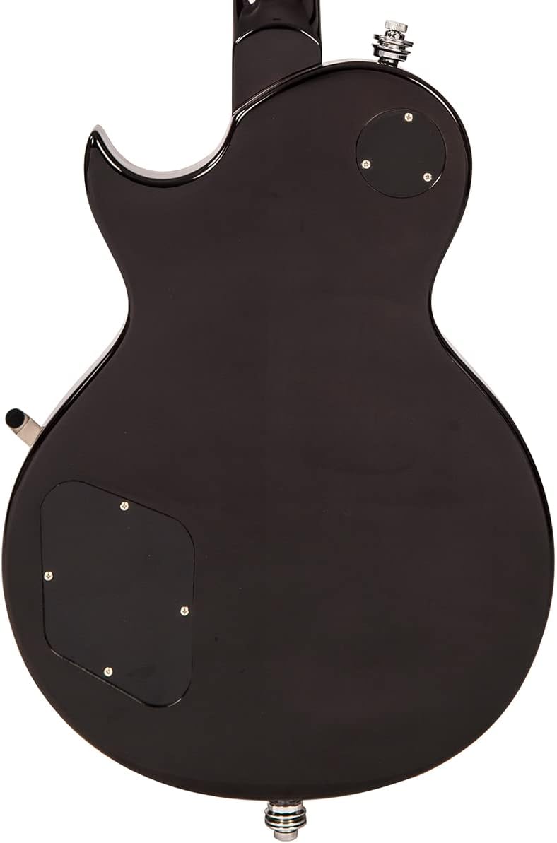 Vintage Reissued Series V100BLB Electric Guitar, Flamed Thru Black W/ Bigsby