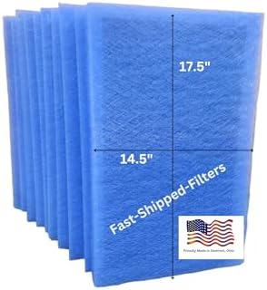Fast-Shipped-Filters 10 Pack 16x20 Replacement Filter Pads Compatible with Dynamic Air Cleaner 16x20 Refill Blue
