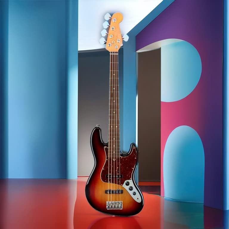 Fender American Professional II 5-String Jazz Bass, 3-Color Sunburst, Rosewood Fingerboard