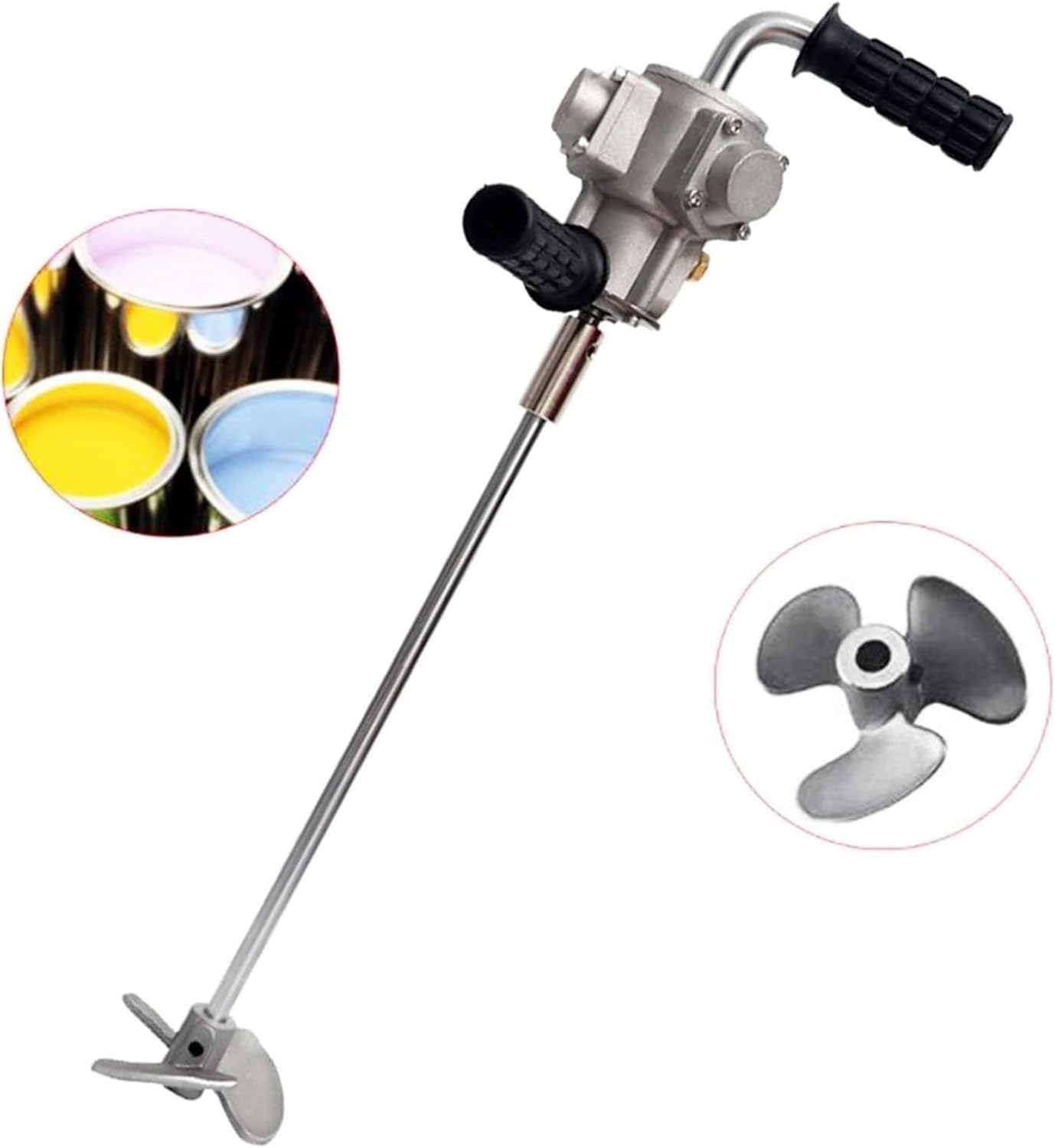 Portable Pneumatic Paint Mixer, 5 Gal/20L Adjustable Speed Coating Mixer Machine, Air Agitator Paint Mix Tool for Paint Coating Materials Viscous Liquid Ink