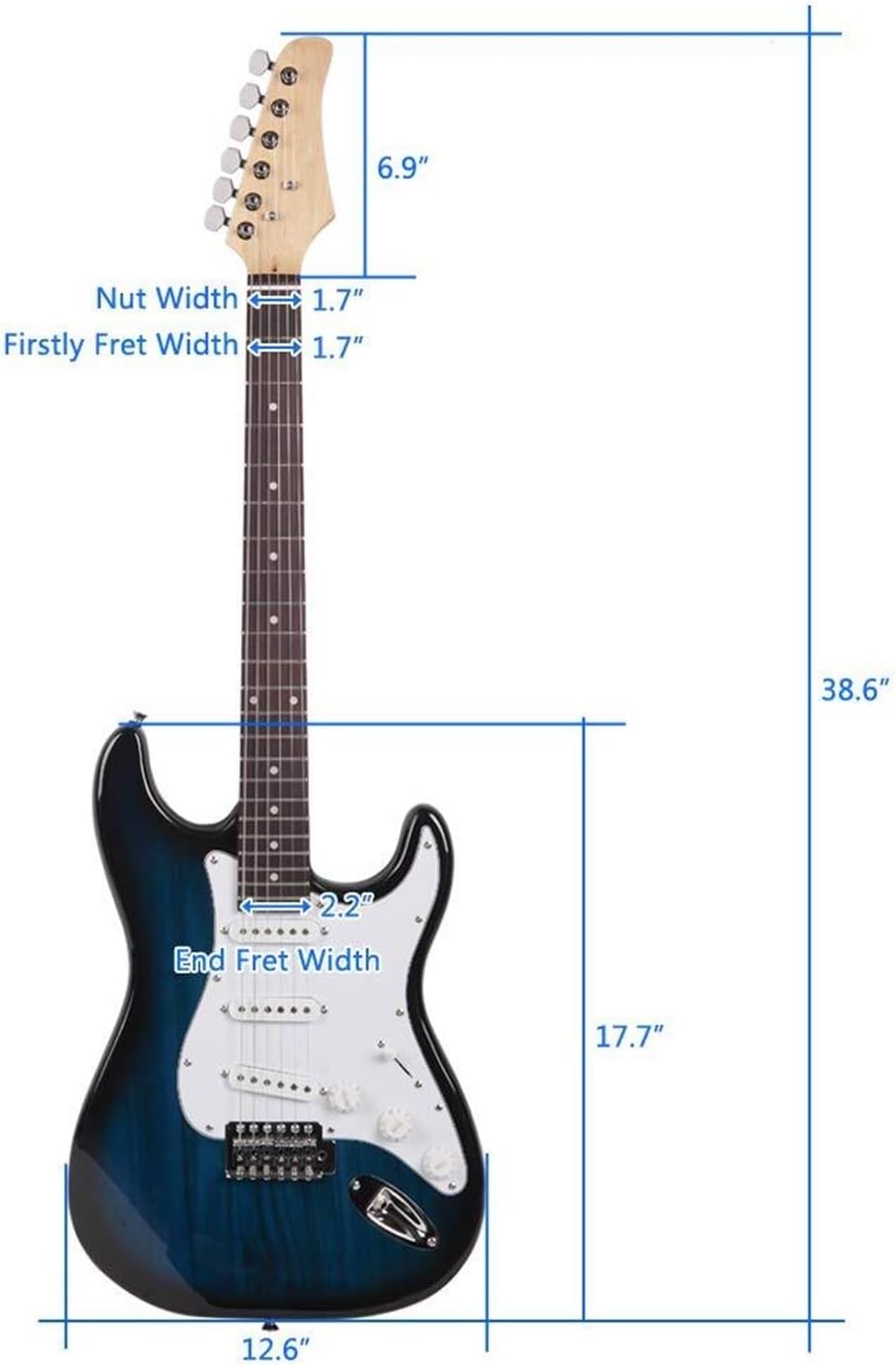 Handcrafted Lightweight Electric Guitar (Rosewood Fingerboard, Cutaway Design)