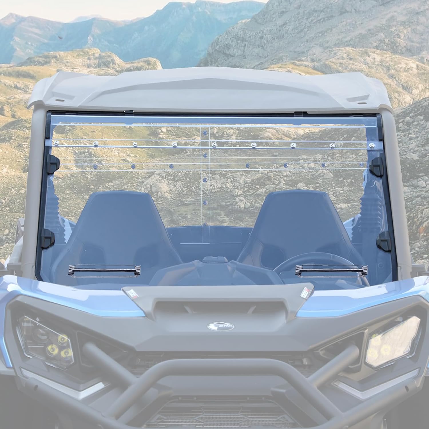 A & UTV PRO Vented Full Front Windshield for 2021-2026 Can Am Commander, Hard Coat PC Front Window Accessories for Can-Am Commander, Scratch Resistant