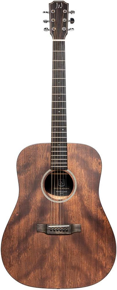 JN Guitars Dovern Series 6 String Acoustic Guitar, Right, Natural, Full (DOV-D)