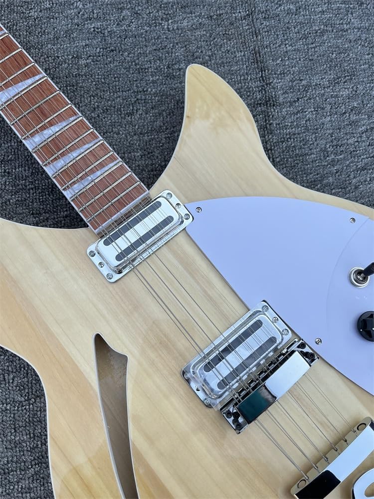 Custom 12 String Electric Guitar 360 Basswood Body Rosewood Fretboard 'R' Tailpiece Natural Color