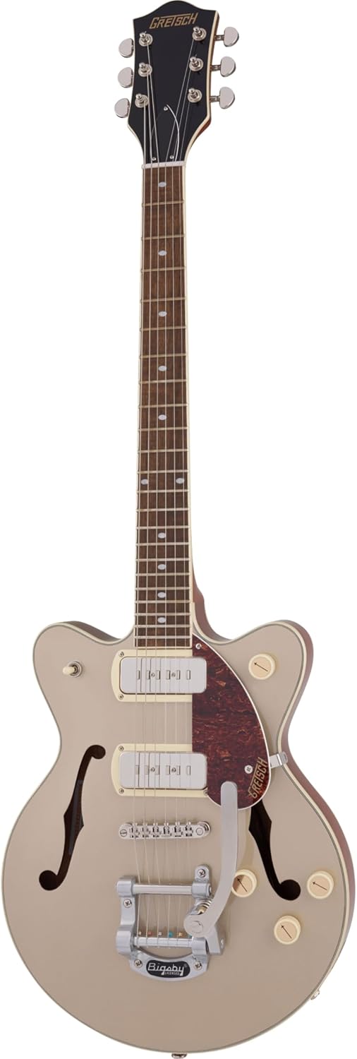 Gretsch G2655T-P90 Streamliner Center Block Jr. Double-Cut P90 Electric Guitar - Sahara Metallic on Vintage Mahogany Sta