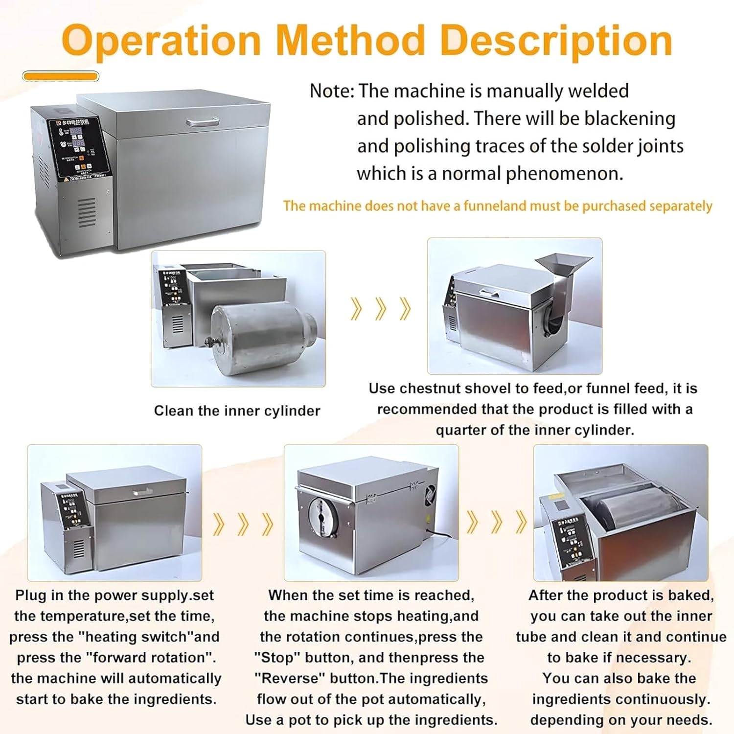 Coffee Roaster, Coffee Bean Roaster Machine Electric Coffee Roaster Machine Electric Drum Coffee Roaster with Timer and Roasting Temperature Setting for Home Commercial Use