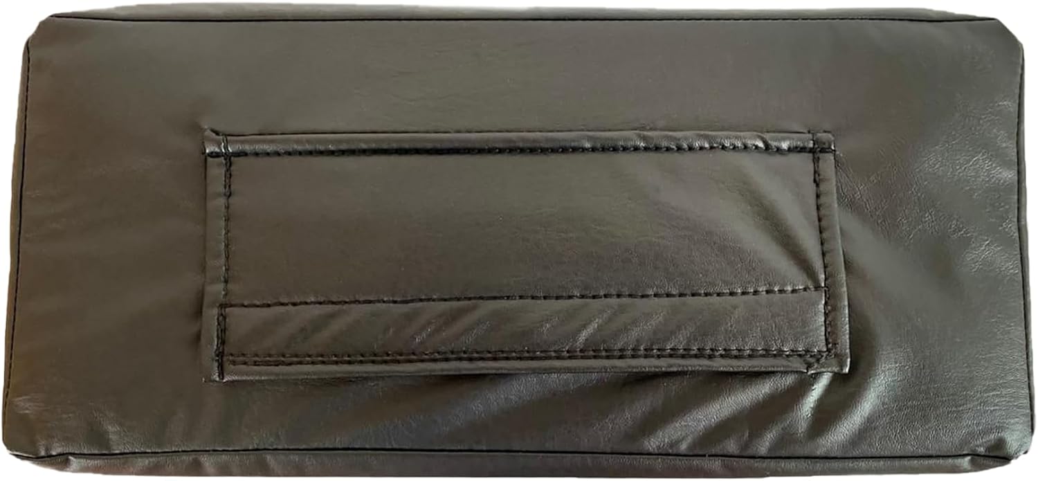 Protect'em Dust Covers Padded Black Faux Leather Cover with a Pocket & Flap for Marshall Code 25, Amp-Code25-faux-blk-fldk