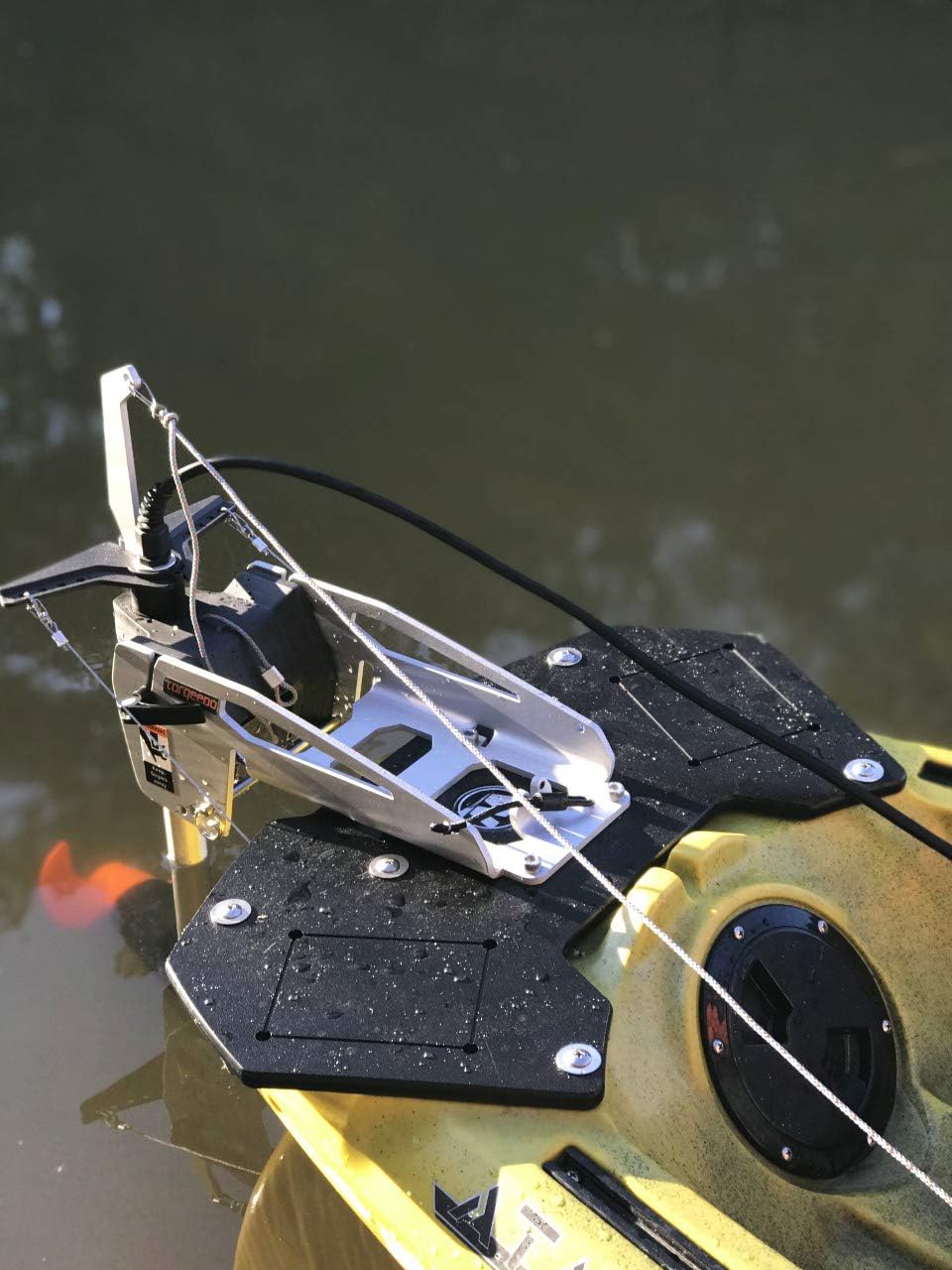 Wilderness Systems Kayak Stern Mounting Plate Gen 2 | Fits ATAK 120 Kayaks | Torqueedo Motor Mount | Kayak Power Pole Mount | Kayak Accessory Mount, One Size, Black (8070229)