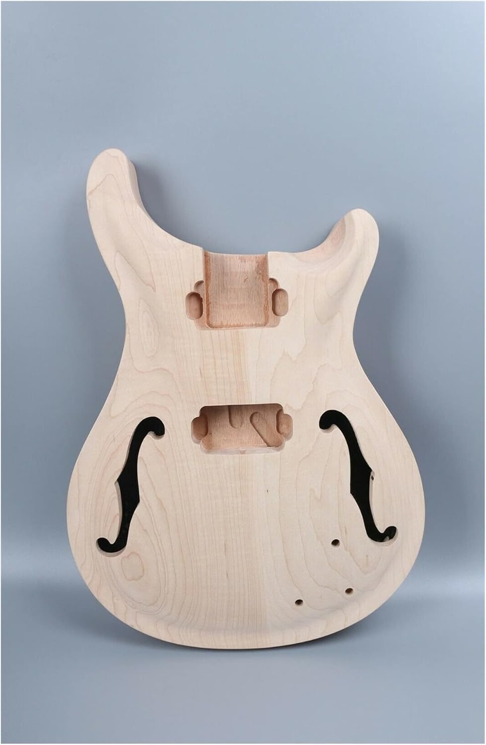 Unfinished Guitar Body 1set Electric Guitar Kit Guitar Neck 22 Fret Maple Mahogany Semi Hollow Body Guitar DIY Accessory