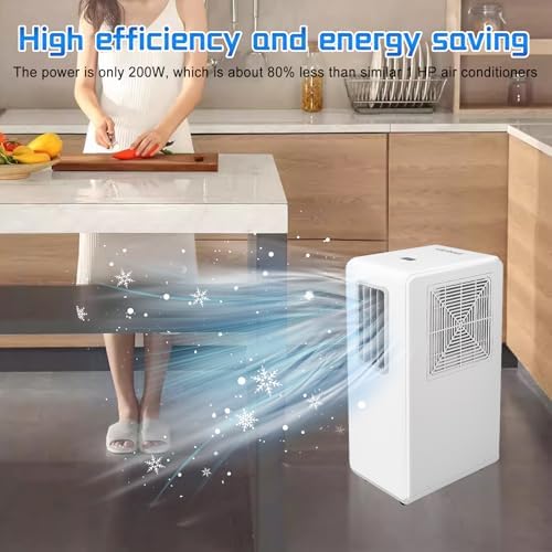 Victool Portable AC Unit Windowless, 1800BTU Portable Air Conditioner No Window for Room, 38/44dB(A) Quiet, Portable AC for Bedroom/Indoor