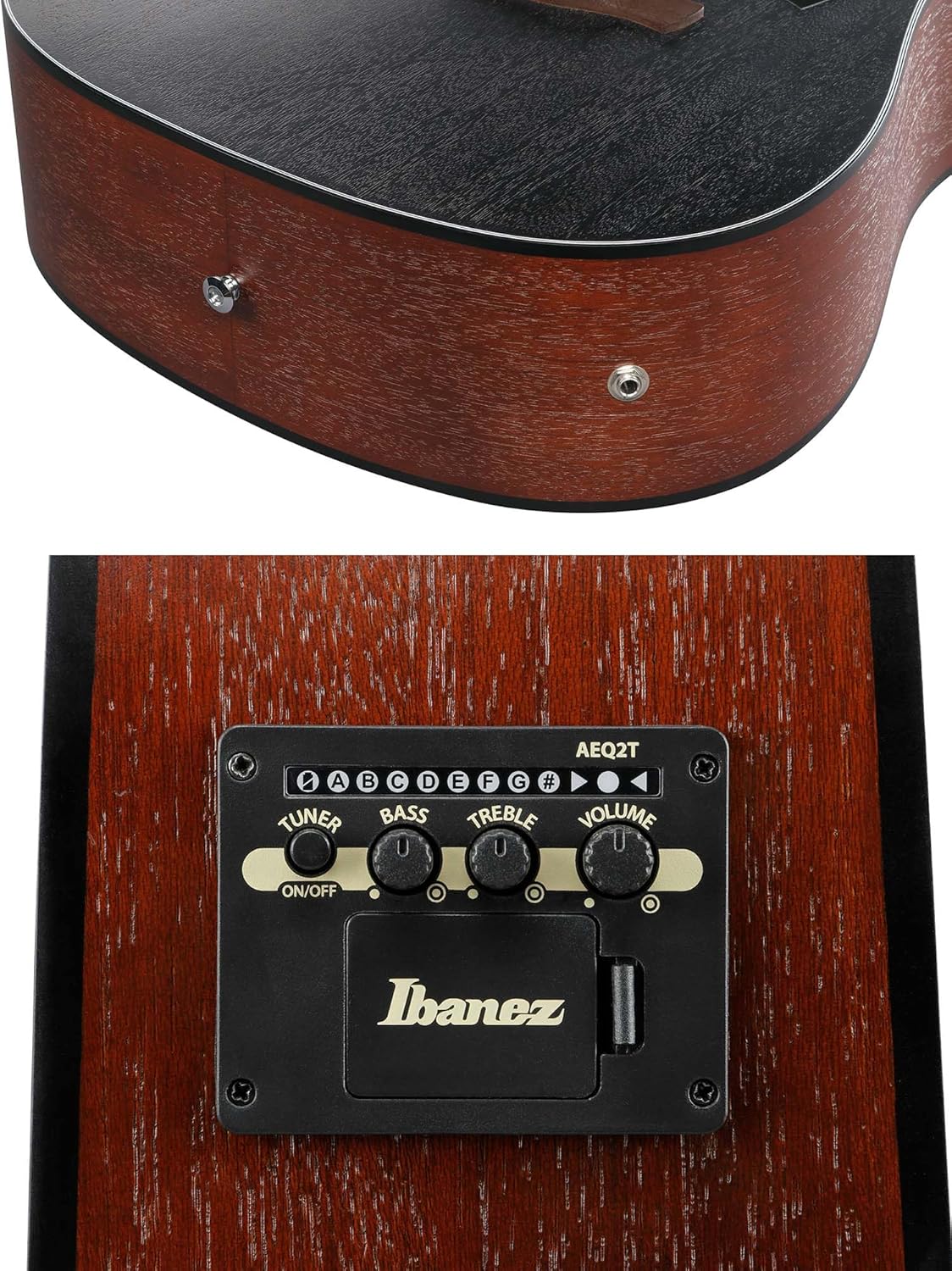 Ibanez PF54CE PF Performance Dreadnought Acoustic-Electric Guitar - Weathered Black Bundle with Gig Bag, Tuner, Strap, D'Addario Strings, Picks, Austin Bazaar Instructional DVD, and Polishing Cloth