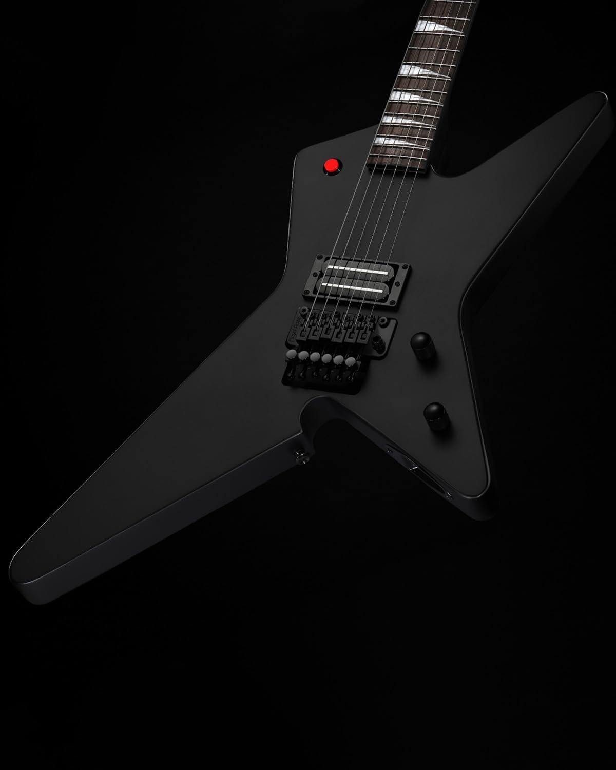WestCreek HVFR Solid Body Electric Guitar, Heavy Metal Pickups, Heavy Metal Guitar, Rounded End Jumbo Frets (Matte Black)