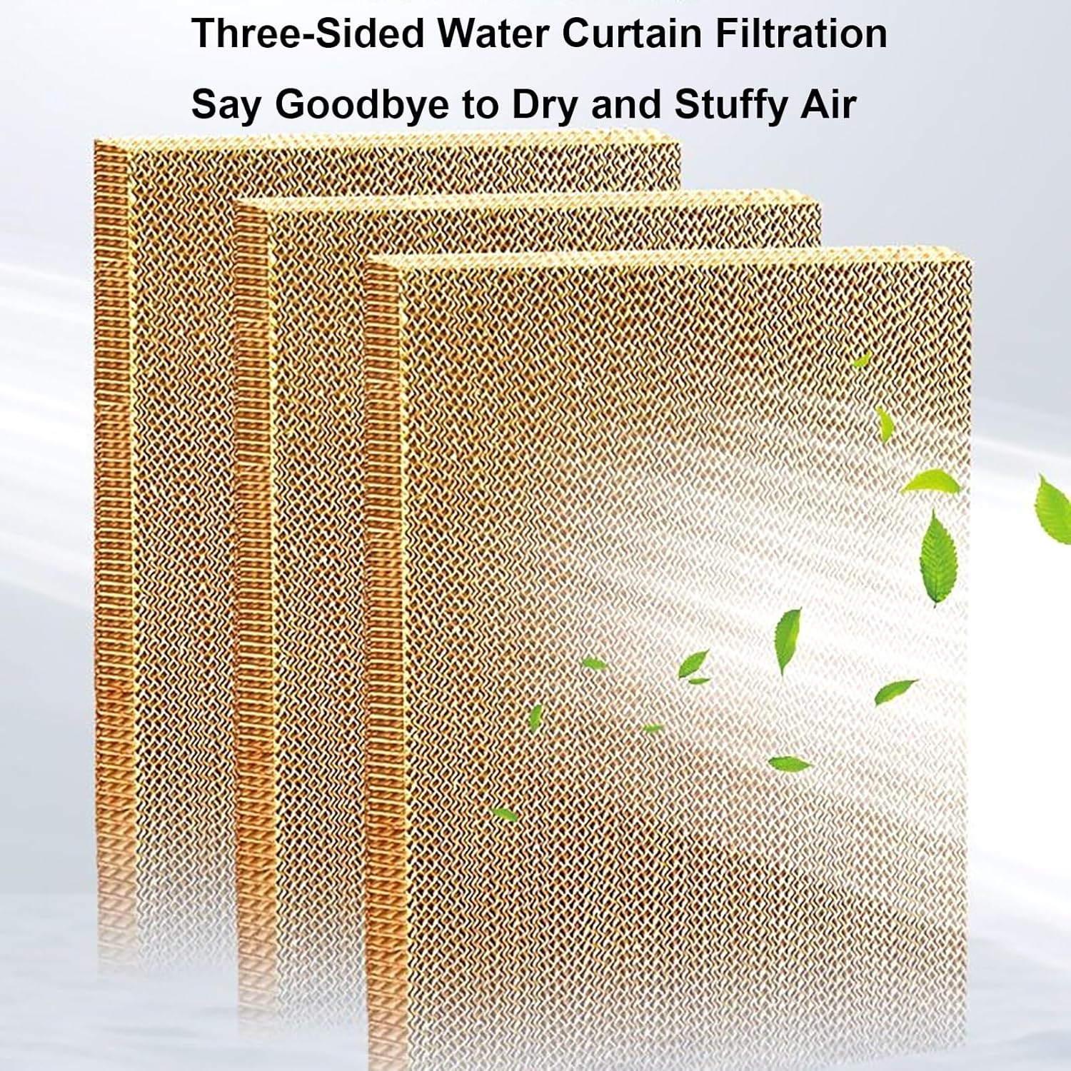 47in Outdoor Patio Air Conditioner, Evaporative Air Cooler with 4 Ice Packs, Portable Swamp Cooler, Ventless AC Unit Ductless, 3 Speeds, 18 Gal Tank for Room Garage Patio