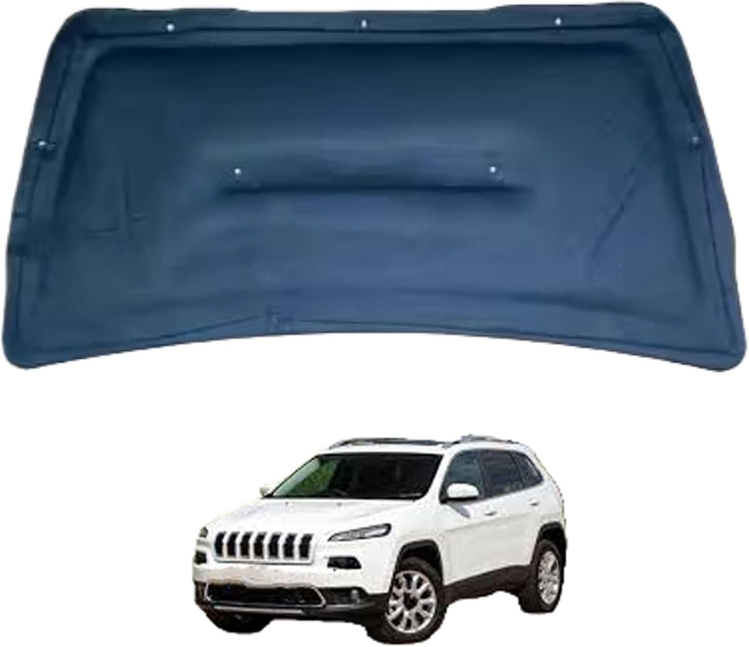Car Front Hood Engine Sound Pad for Jeep Cherokee V 2014-2018 OE:68090491AA, Heat Insulation Cotton Mat Cover Soundproof Car Accessories