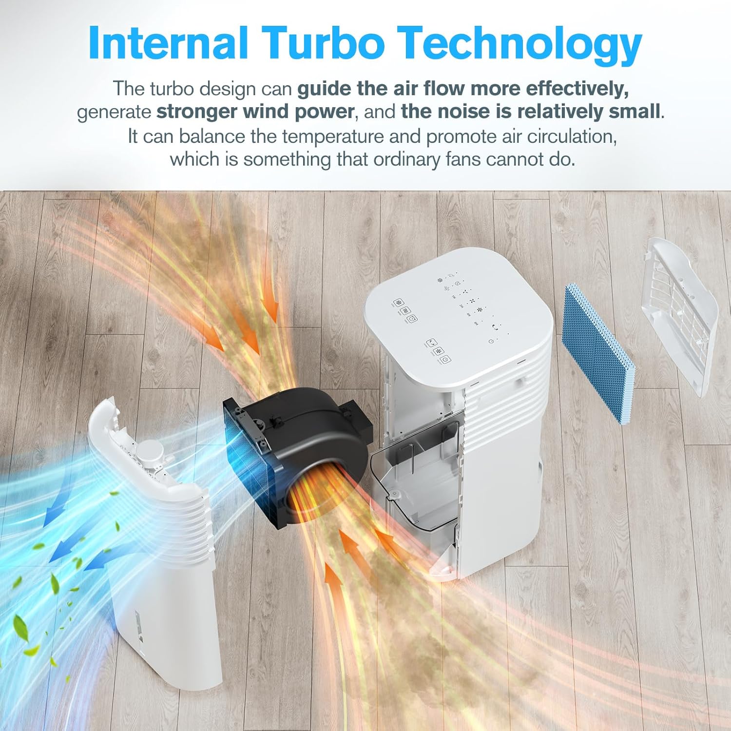 Windowless Portable Air Conditioner, 15H Timer & 120°Oscillation, 3-IN-1 Portable AC Unit with Remote, 2-Gal Tank, 3 Modes & 3 Speeds, Ultra-Quiet 24