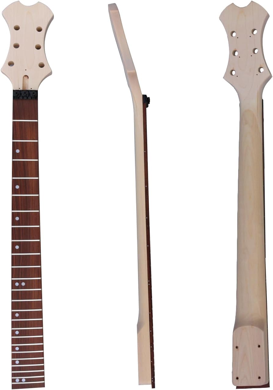 WUQIMUSC DIY electric guitar kits Basswood Guitar Body Mahogany Neck 24 fret 25.5 inch build on your own