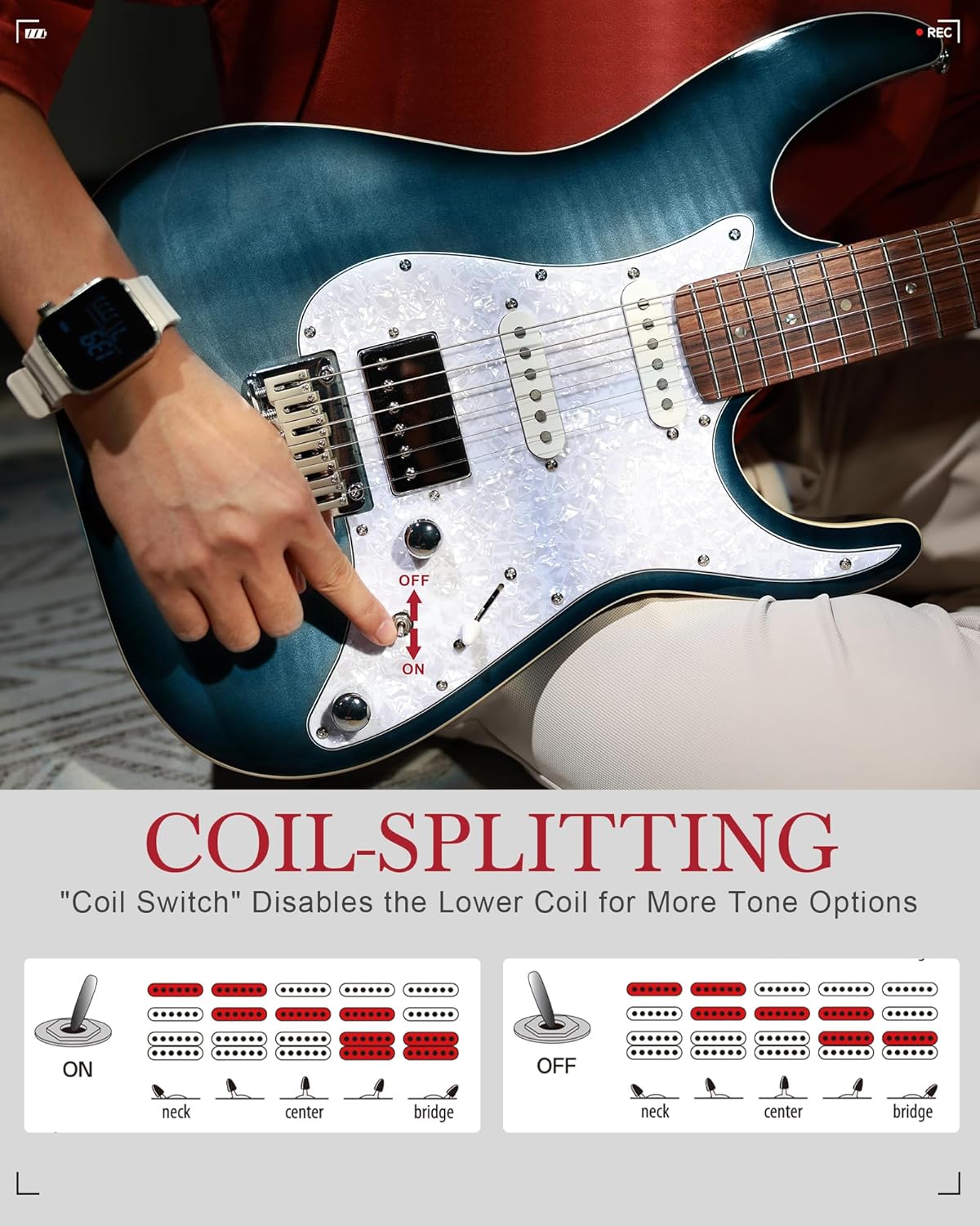 AKLOT Veltrix Electric Guitar Kit with Mini Electric Guitar Amp