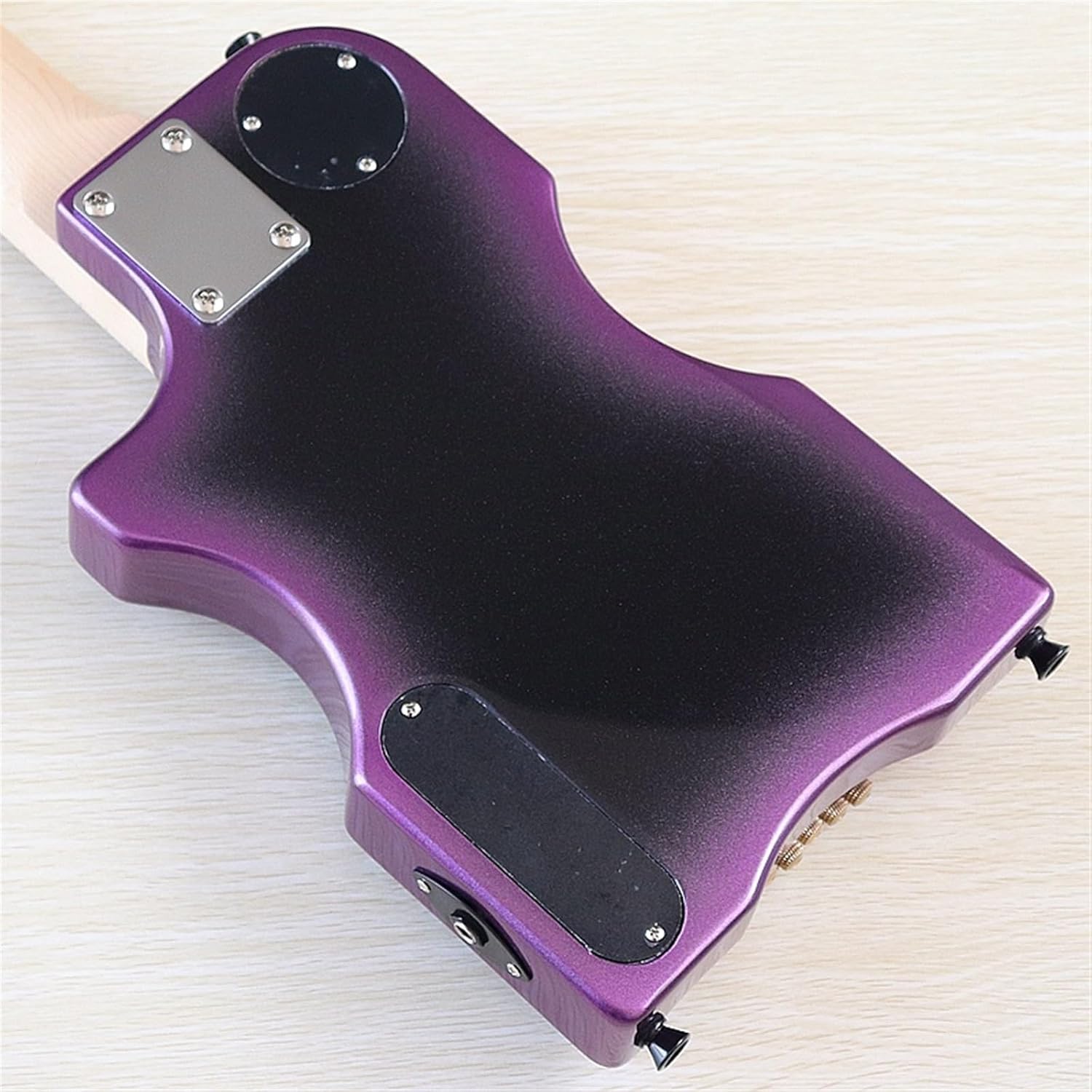 Mini Portable Guitar 6 String Travel Headless Electric Guitar 30 Inch High Gloss Finish Solid Basswood Body Professional Headless Guitar (Color : 03)