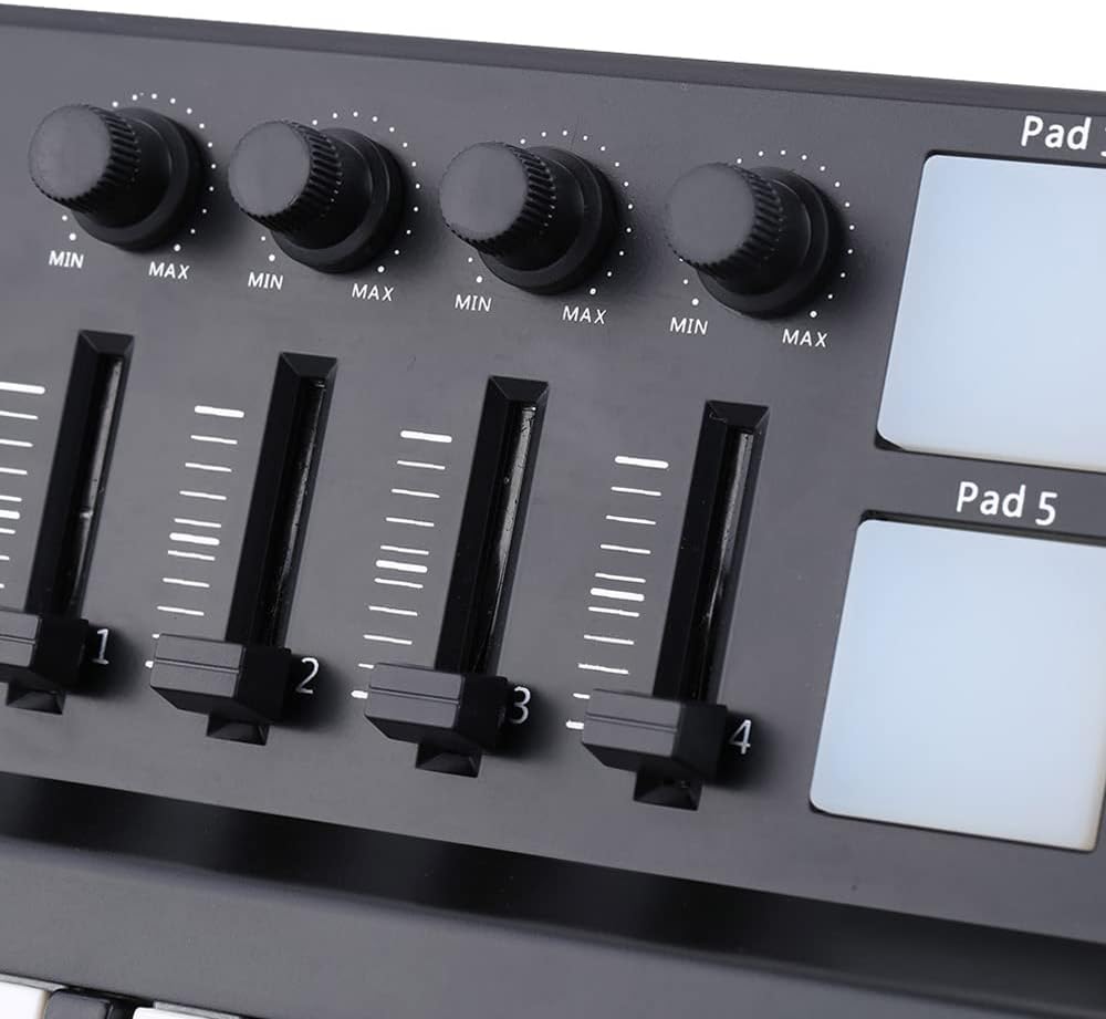 mini Portable Mini 25-Key USB Keyboard and Drum Pad MIDI Controller