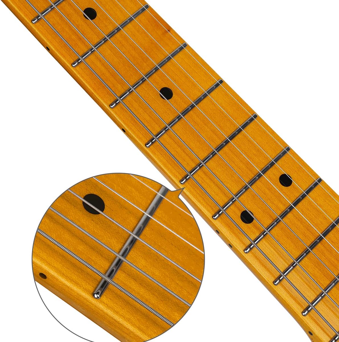 Electric Guitar Beginner Kit TL Series, Full-Size Paulownia Wood Body, C-Shape Neck, Guitarra Electrica, Accessories Pack Guitar Bag (Penoy)