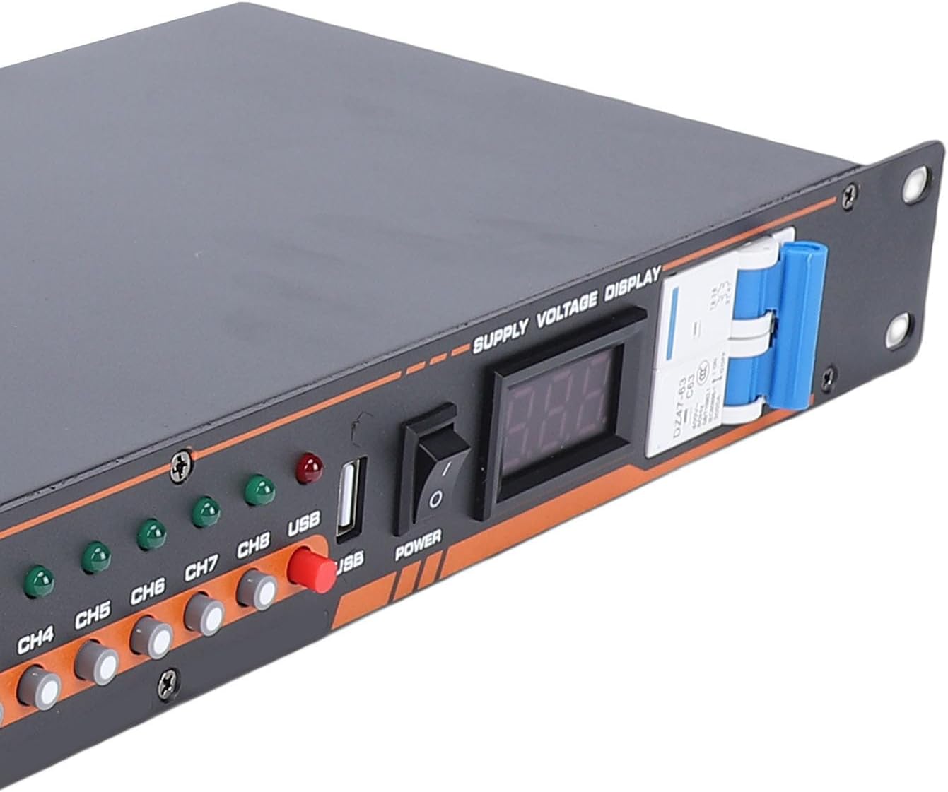 KIMISS High Power 10 Outlet Audio Equipment Power Sequencer with Digital Voltage Display Independent Switch Stage Amplifier Studio (US Plug)