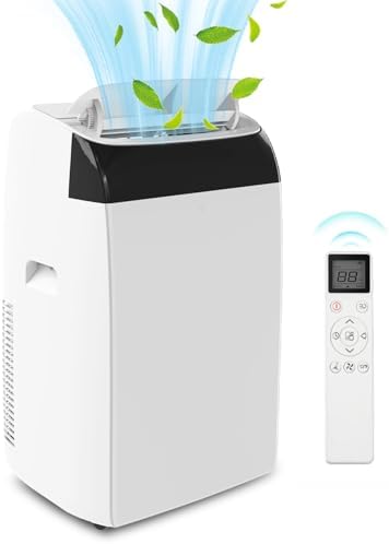 14,000 BTU Portable Air Conditioner with Dehumidifier and Fan for Rooms Up to 750 Square Feet, Portable Air Conditioners with Remote Control, Window Kit Included